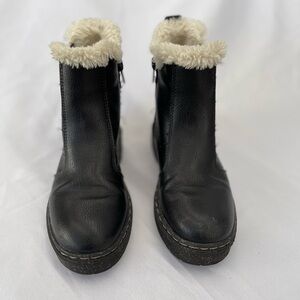 Sincerely Jules Leather black/fur boots girls size 3